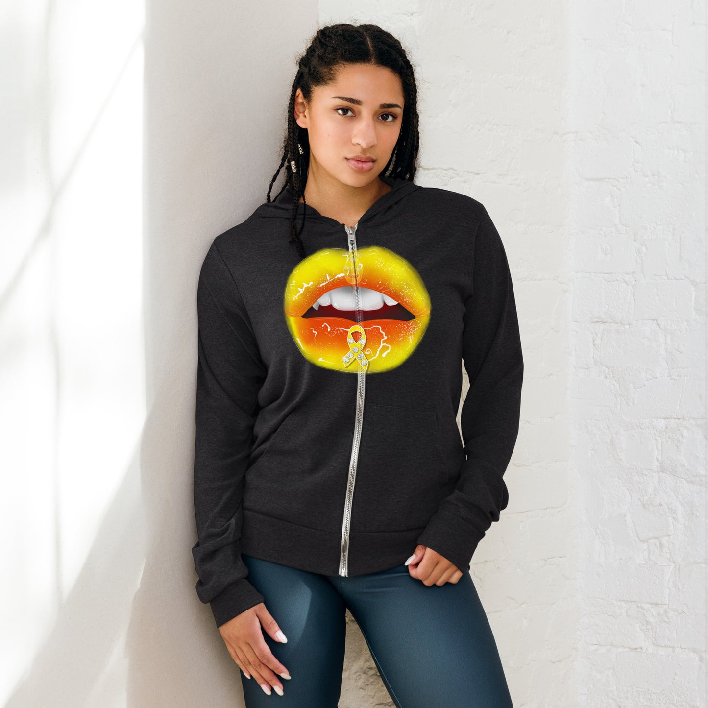 Endometriosis Awareness Unisex zip hoodie