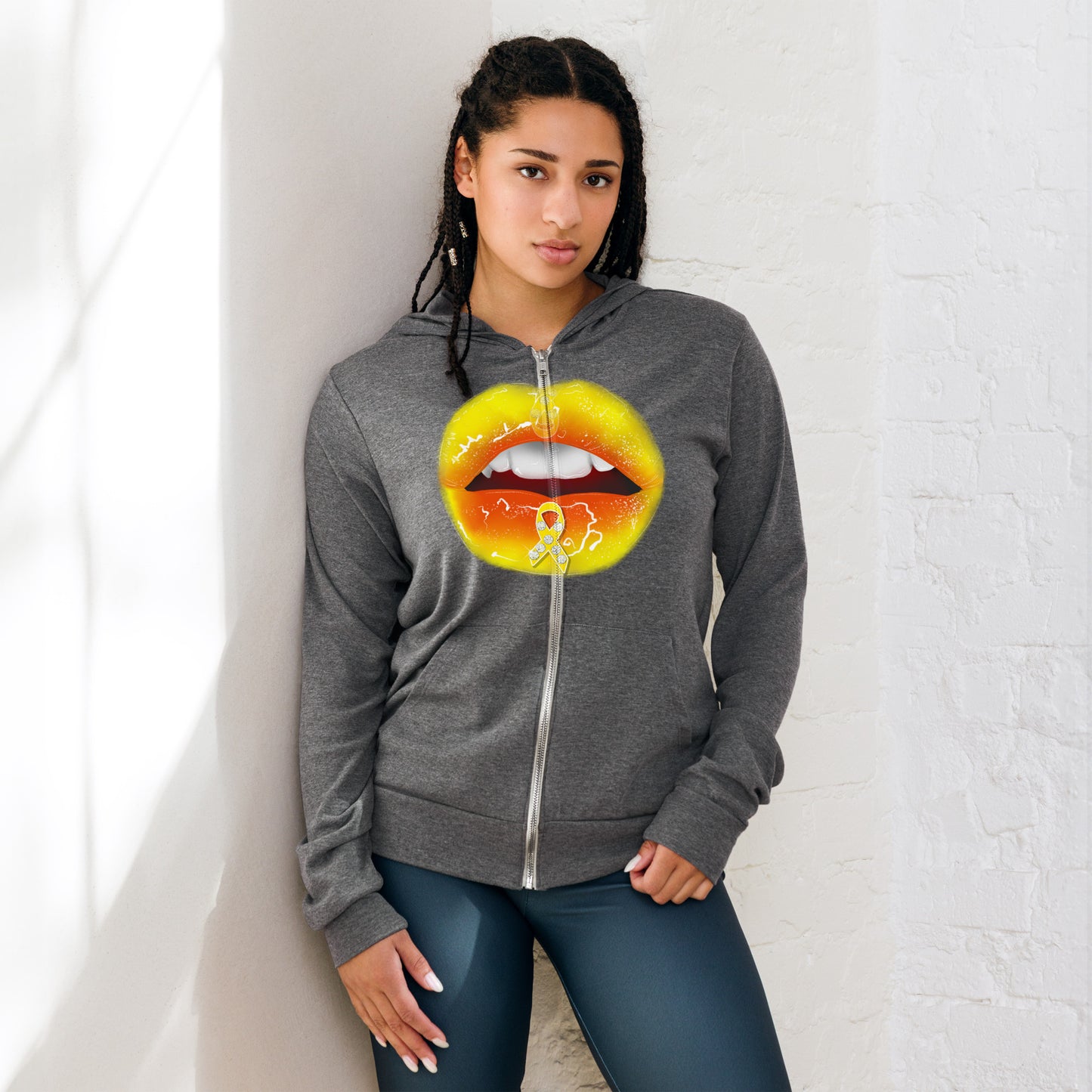 Endometriosis Awareness Unisex zip hoodie