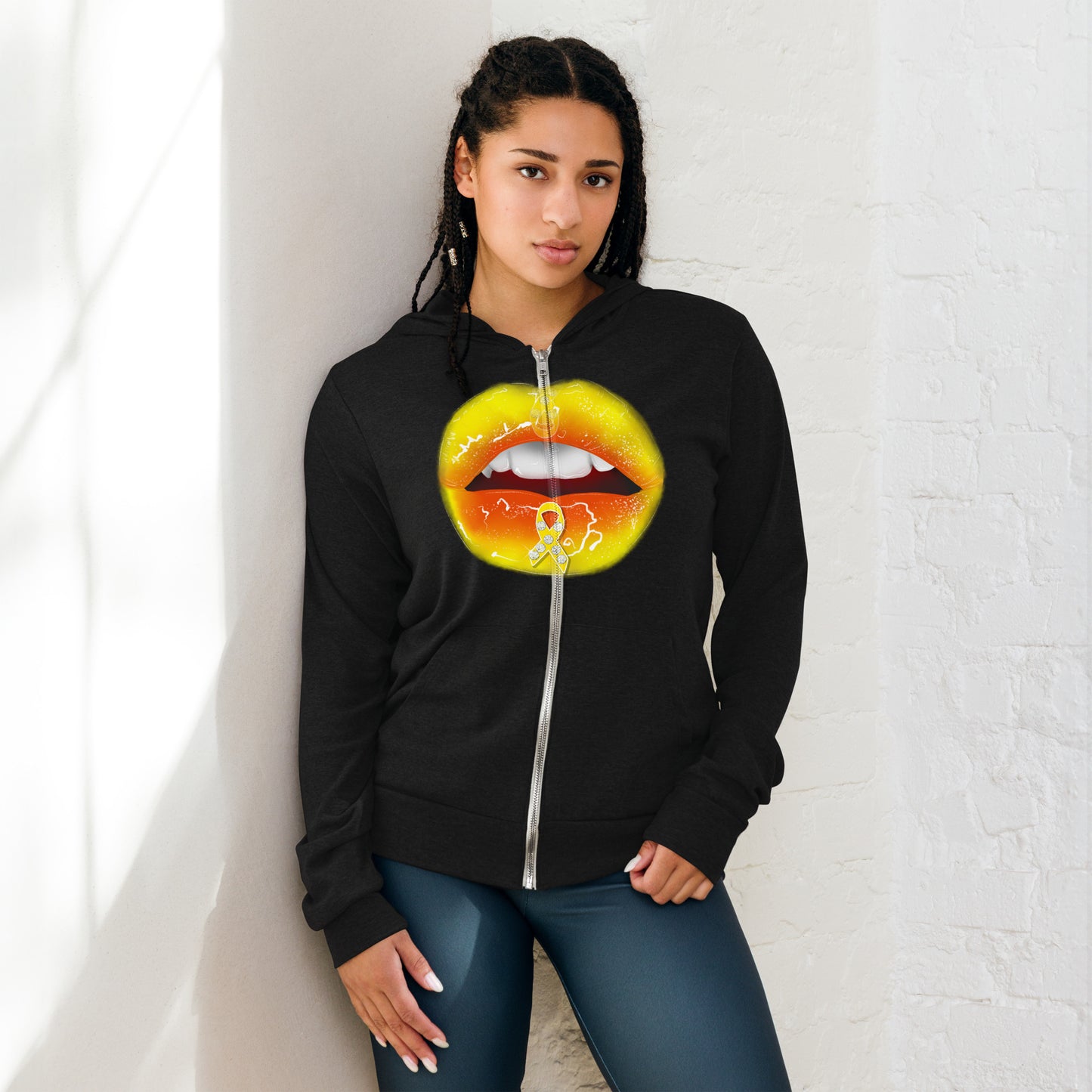 Endometriosis Awareness Unisex zip hoodie