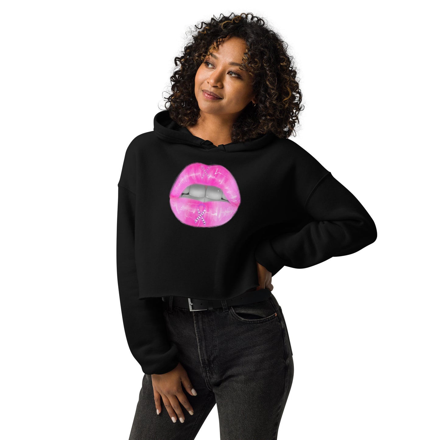 Breast Cancer Awareness Crop Hoodie