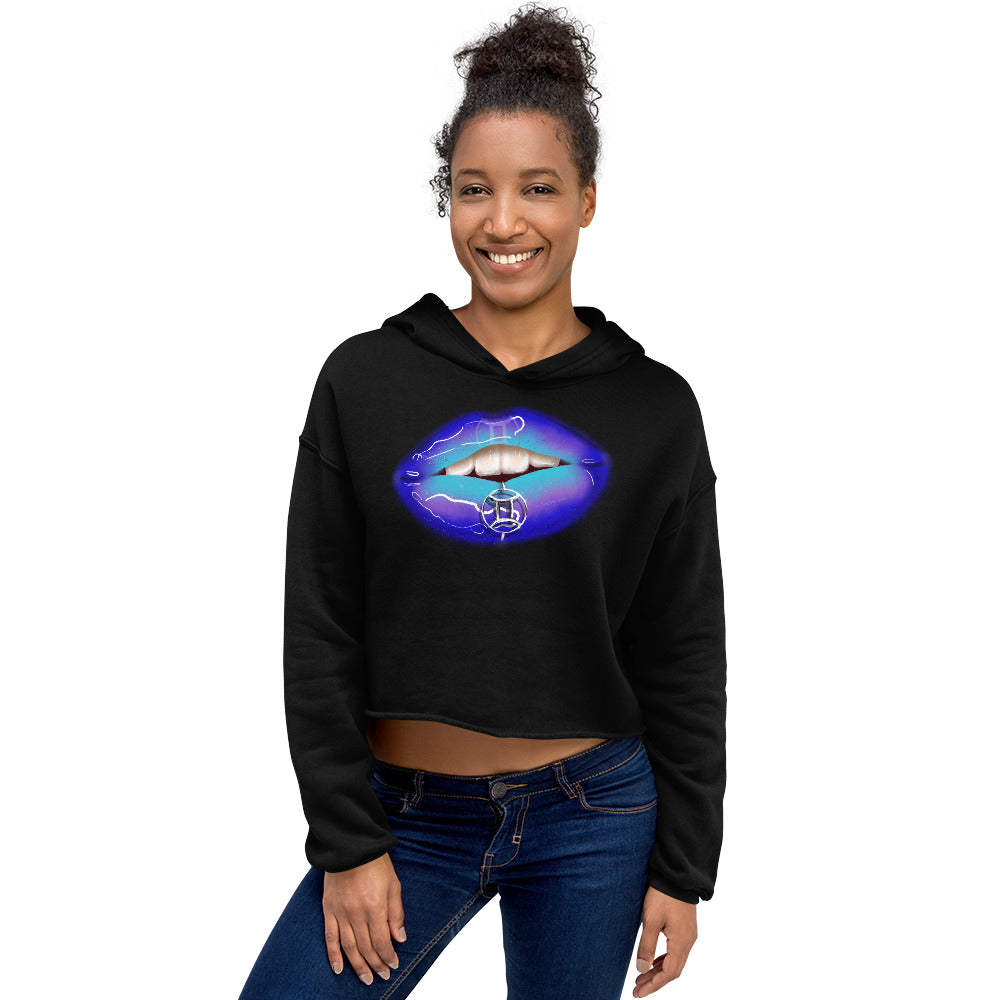 Gemini Zodiac Crop Hoodie