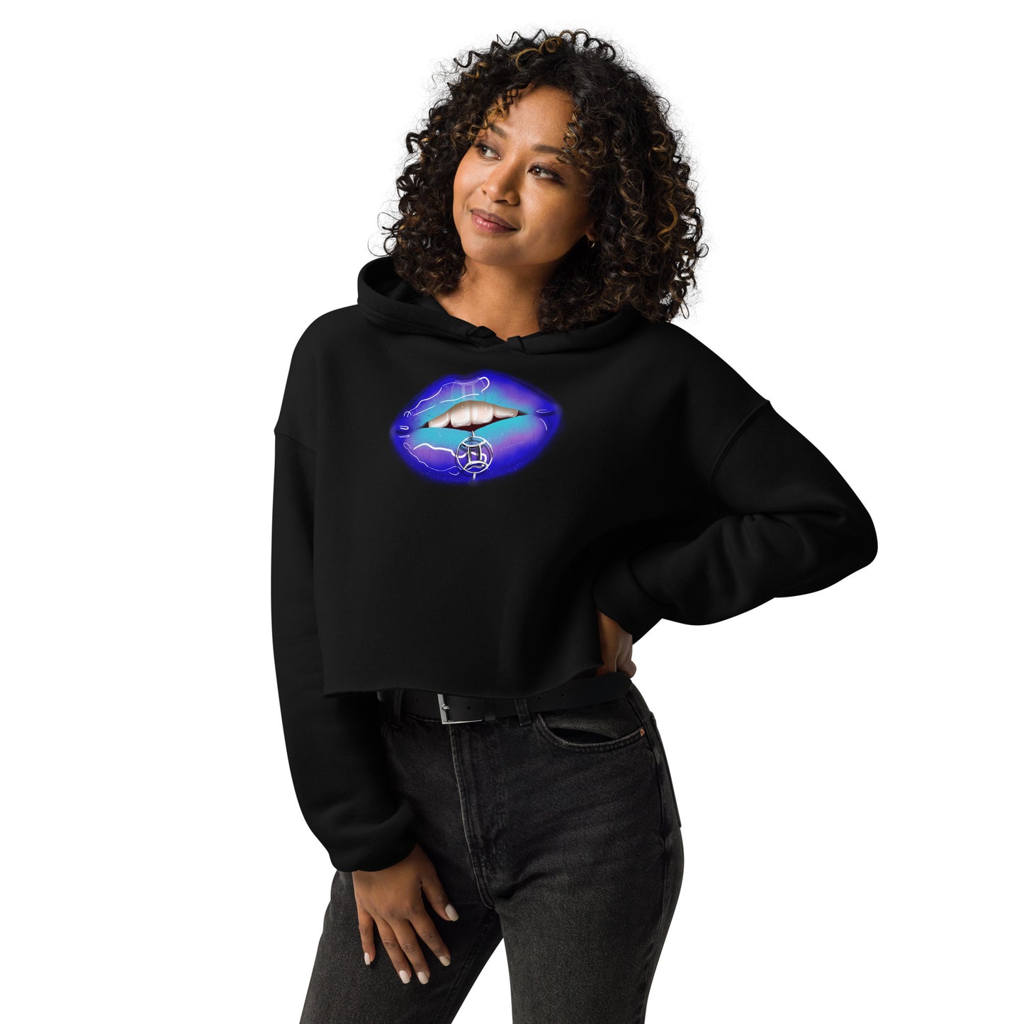 Gemini Zodiac Crop Hoodie