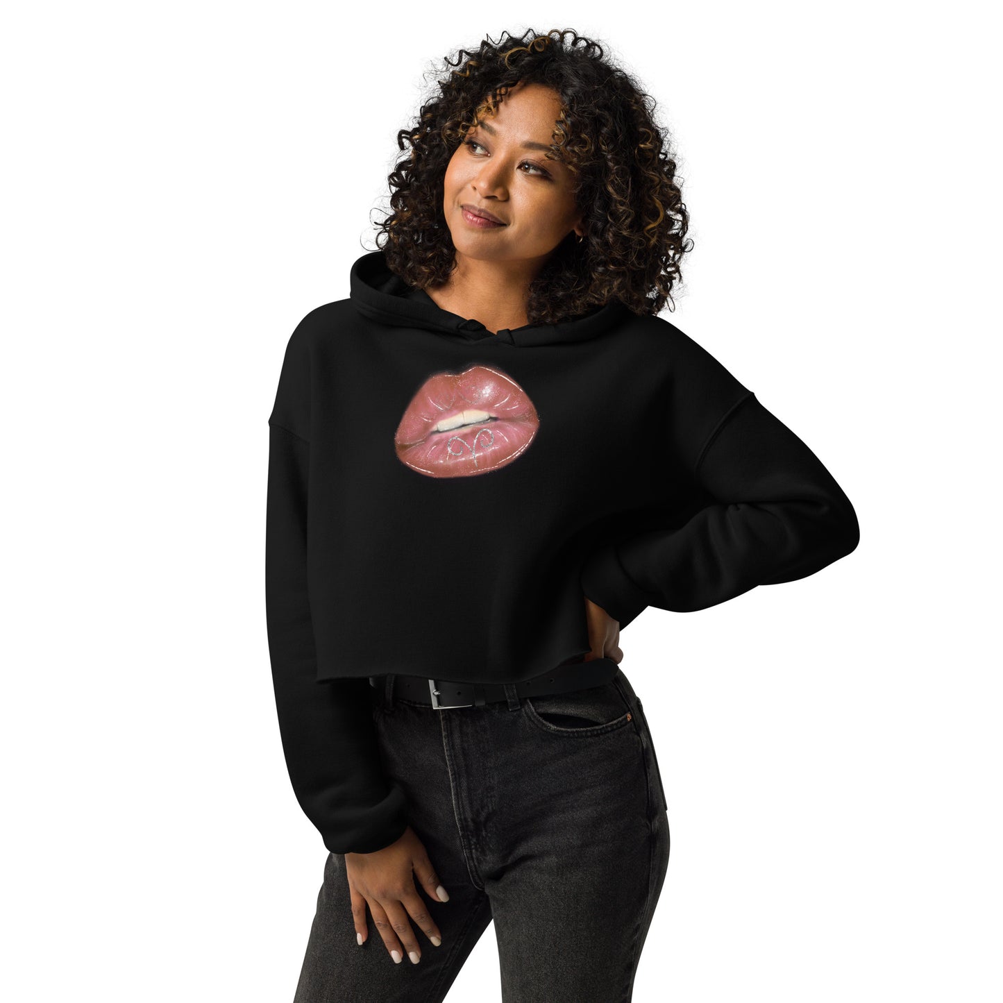 Aries Zodiac Crop Hoodie