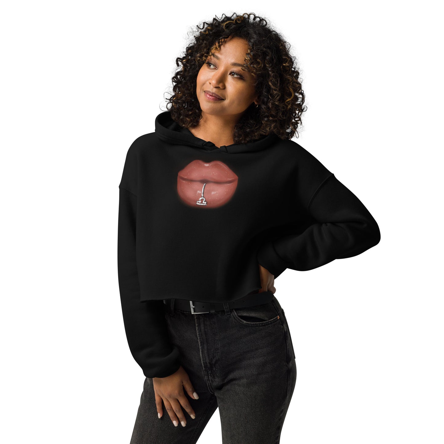 Libra Zodiac Crop Hoodie