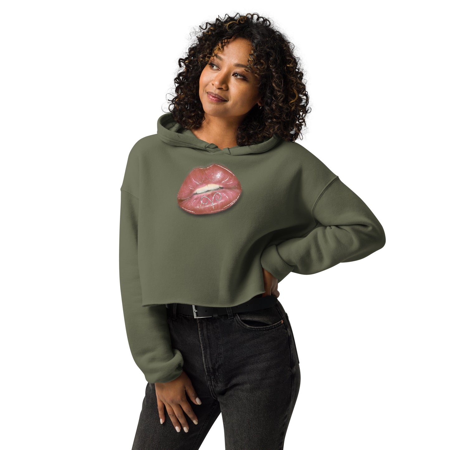 Aries Zodiac Crop Hoodie