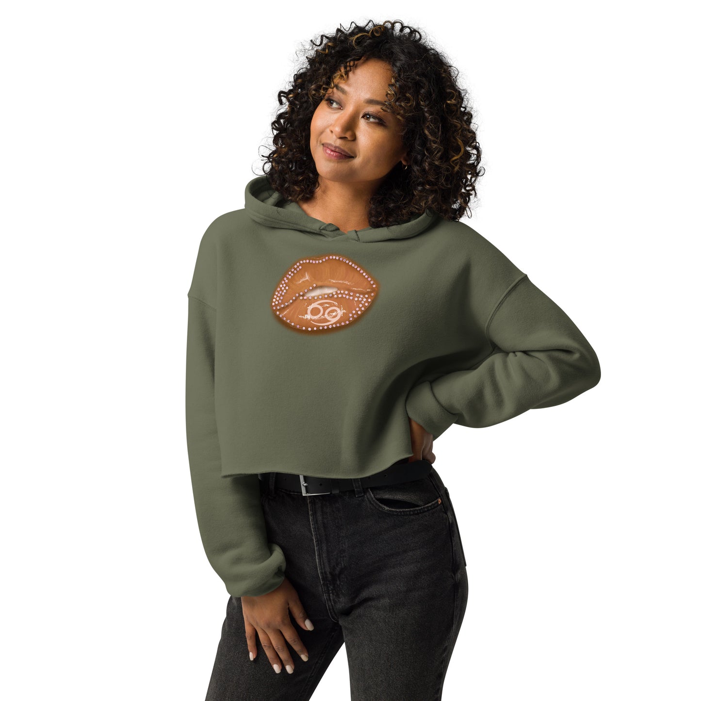 Cancer Zodiac Crop Hoodie