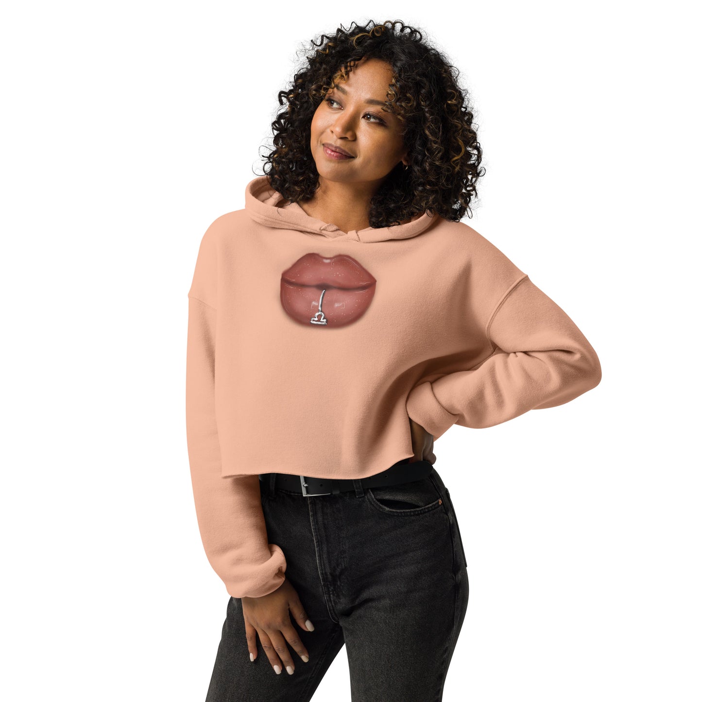 Libra Zodiac Crop Hoodie
