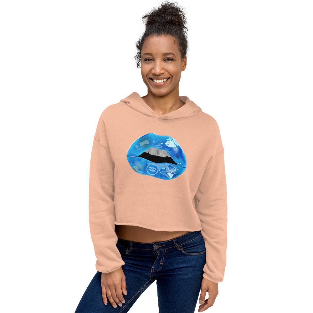 Aquarius Zodiac Crop Hoodie