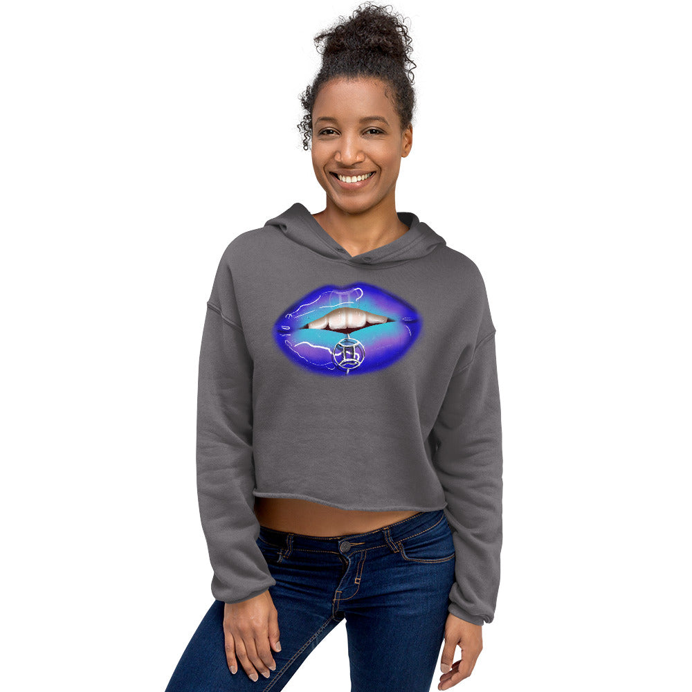 Gemini Zodiac Crop Hoodie