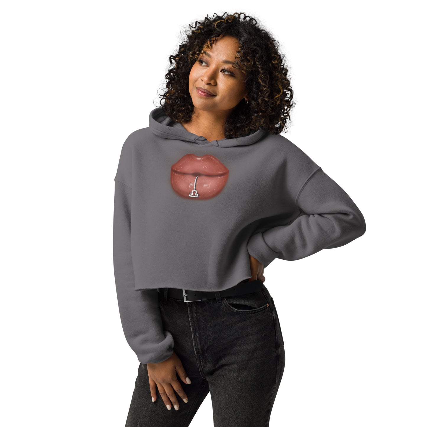 Libra Zodiac Crop Hoodie